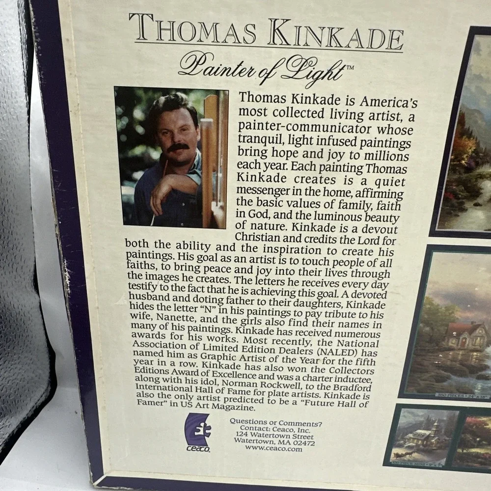 Thomas Kinkade Deluxe Puzzle Set of 3 Used‎ 500 Pieces 20